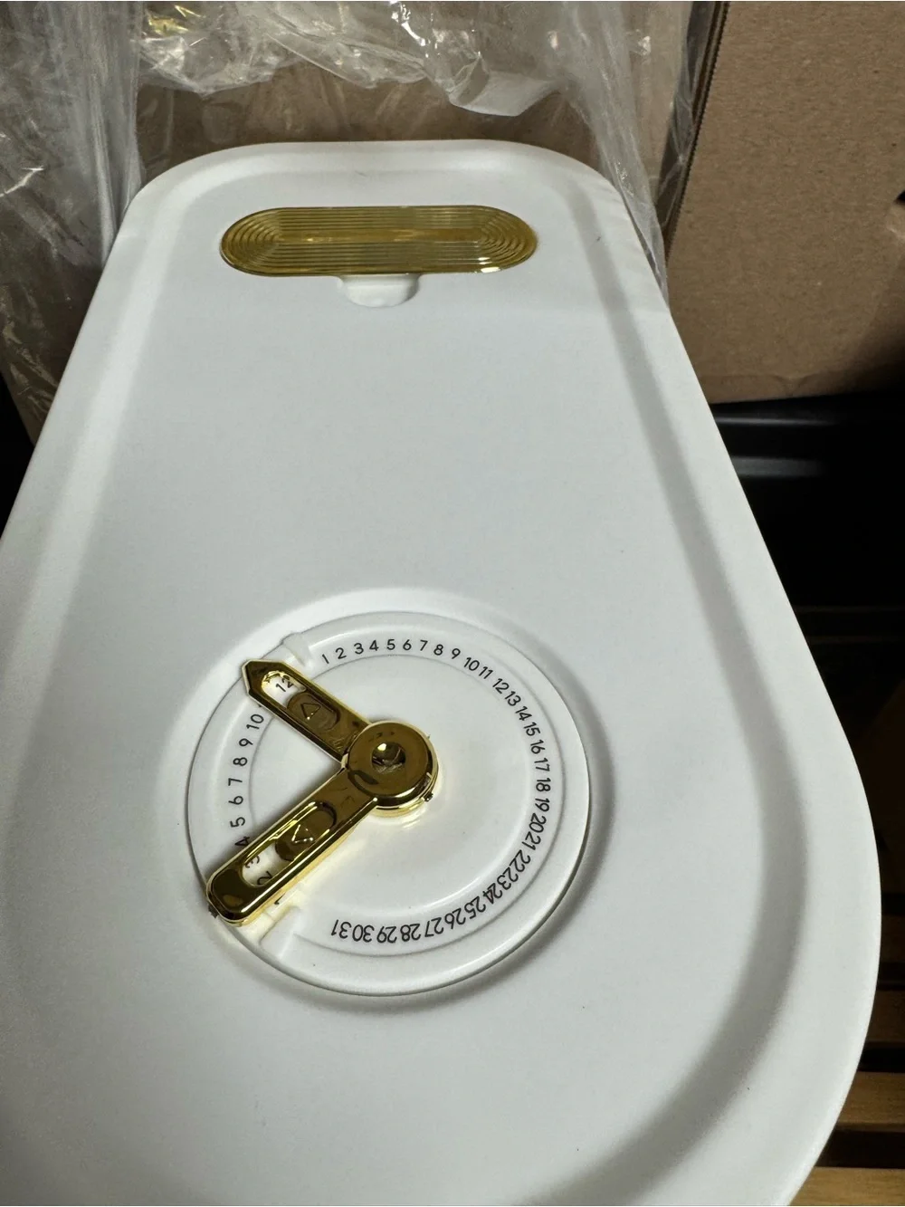 White and Clear Countertop rice container